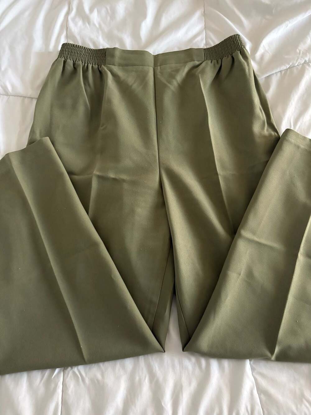 Vintage Monterey Canyon Green Pull-On Elastic Waist Trousers Pants Size 16